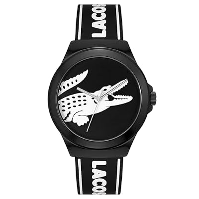Lacoste Orologio Analogico al Quarzo da Uomo Collezione NEOCROC con Cinturino in Silicone Nero - 2011185