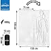 Mikrofaser Fleece Decke mit Schlafsackfunktion I Größe 185 x 150cm, 690 g I Microfaser Camping Deckenschlafsack I weiß