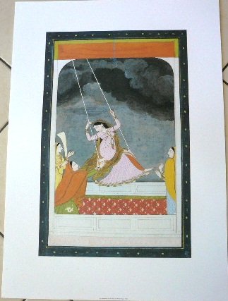 Poster art indien de collection format grand 50x70 impression papier mat