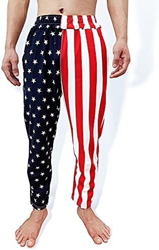 American Flag Pants Joggers Pants Funny Casual Sports Sweatpants for Men & Women (as1, Alpha, s, Regular, Regular, X-Large) Red