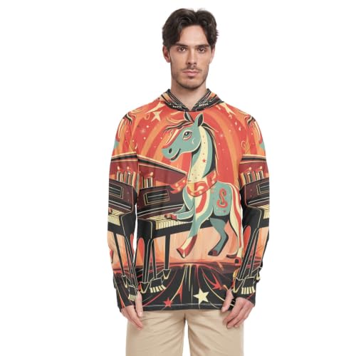 Rash Guard Homme Licorne Brune Col Rond Manches Longues