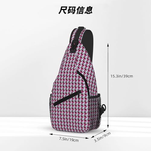 Bolsa de pecho elegante con estampado diagonal para el día a día 4