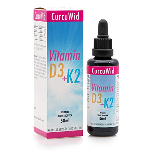 Vitamin D3+K2 MK7 All-Trans/Laborgeprüft/Ph.Eur. / 50ml / Miron Glas