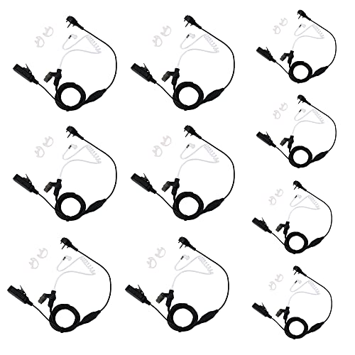Klykon 10-Pack Acoustic Tube Earpiece Compatible with Yaesu Vertex VX-261