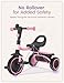 besrey Toddler Tricycle with Bell, Kids Tricycle Age 18 Months to 5 Years, Kids Trike, Toddler Bike for 2-4 Year Olds, Baby Bike, Gifts & Toys for Boys & Girls, Pink