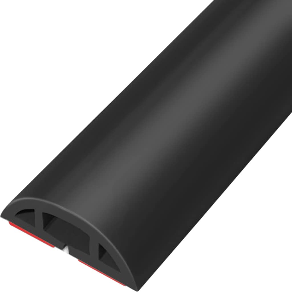 Cubierta De Cable De Piso Cubierta De Cable De Piso Canal Ocultador De Cable De Piso De PVC Suave Resistente Al Desgaste, Protector De Cable De Piso Compacto De 3 Cm De Ancho, Gestión De Cable De Pi