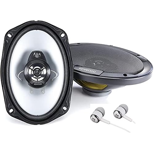 Kenwood KFC-6966S 800W Max 6" x 9" 3-Way 4 ohms impedance Car Stereo Coaxial Speakers Pair