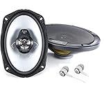 Kenwood KFC-6966S 800W Max 6" x 9" 3-Way 4 ohms impedance Car Stereo Coaxial Speakers Pair