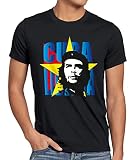 style3 Viva Cuba T-Shirt Herren Kuba Revolution Havanna, Größe:S, Farbe:Schwarz