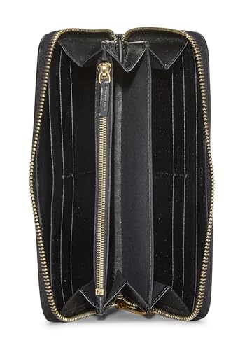 Pre-Loved Black Leather 'F is Fendi' Zippy Wallet, Black4