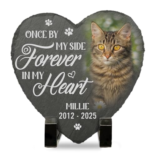DOPTIKA Custom Photo You Would Have Lived Forever Personalized Photo Cat Memorial Gifts for Loss of Cat, Cemetery Decorations for Grave, Cat Sympathy Gifts, Cat Garden Decor, Pet Memorial for Cats
