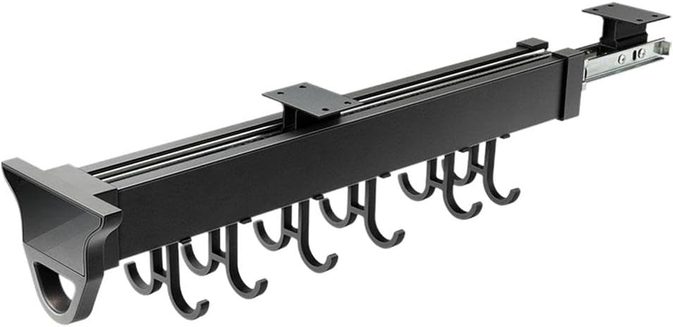 Adjustable Pot Rack nizer - Pull-Out Multi-Functional Under-Cabinet Storage with Hooks for Pots & Pans - Space-Saving Kitchen Solution