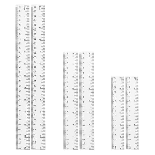 ZUFECY 6-Pack Plastic Rulers