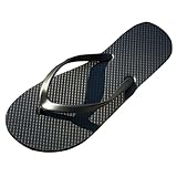 Lightweight Flip Flops for Women and Men, Dressy Flat Sandals, Shower Slippers Slip-on Slides for Summer Swim Bathroom Beach Pool, Slim Basic Thongs Foam Non-Slip Shoes (Summer Black, Adult, Women, 4, Numeric Range, US Footwear Size System, 5, Medium)