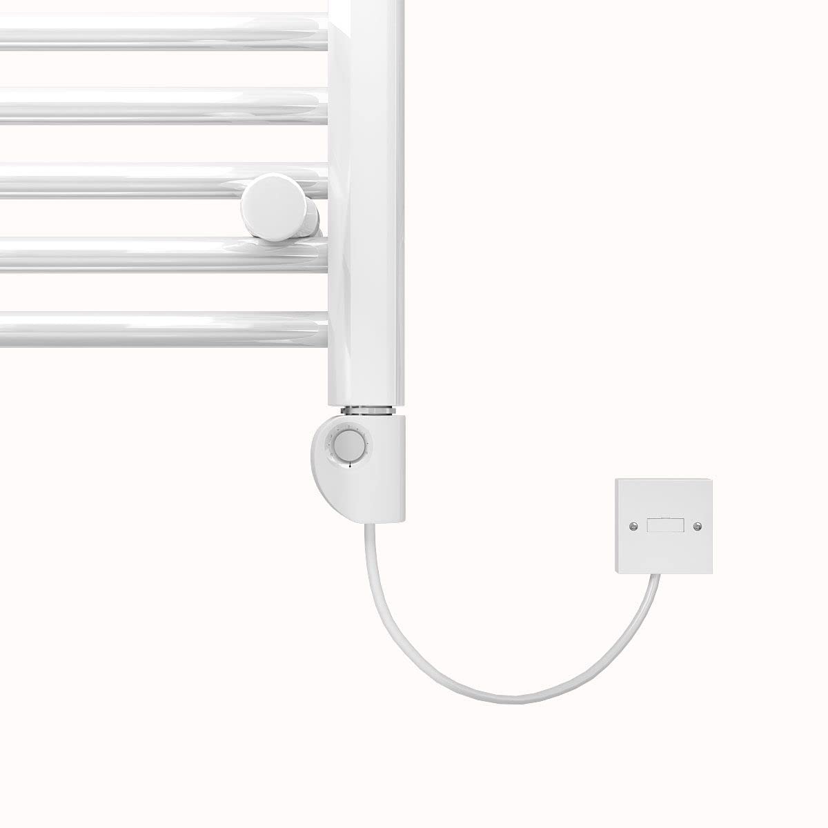 WarmeHaus 400W Electric Heated Towel Rail Thermostat 1200 x 500mm