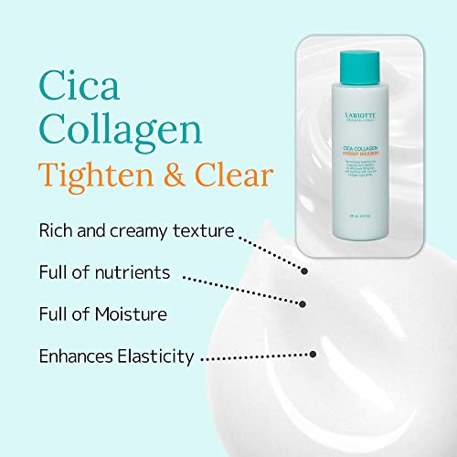 Labiotte Cica Collagen Emulsion 6.76 Fl Oz| Beauty Hydrating Face Cream | Collagen Moisturizer & Skin Tightening Cream | Korean Beauty Organic Skin Care Collagen | Collagen Emulsion Day & Night Cream #TOP2