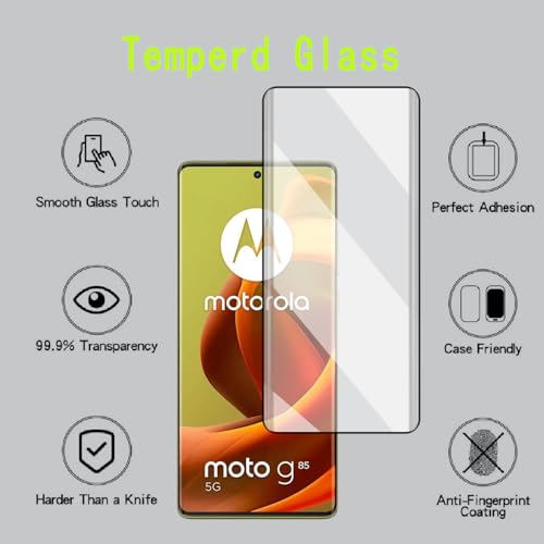 [4 Pack] Tempered Glass Screen Protector for Motorola Moto G85 5G by JxVrennzik - Used condition - Image 4