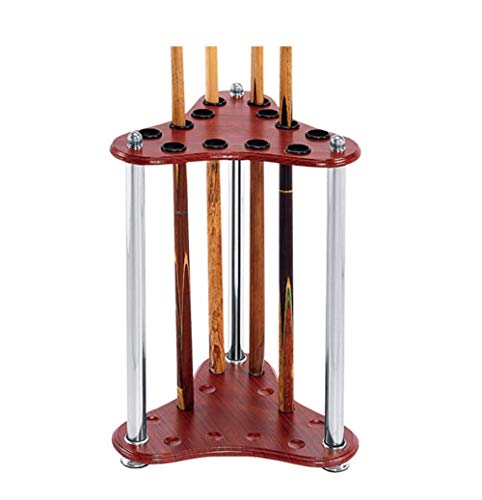 Support pour queues de billard en bois noble bicolore blanc et marron - 2