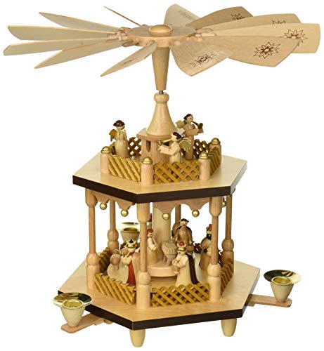 Alexander Taron 1371 Richard Glaesser Pyramid-2 Tiers Nativity Scene and Angel Musicians-12.5