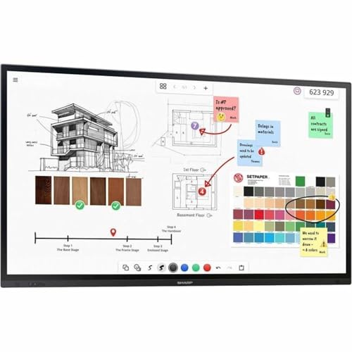 Image of Sharp NEC - PNLA862 - Sharp AQUOS BOARD PN-LA862 Collaboration Display - LCD - InGlass - Touchscreen - 16:9 Aspect Ratio