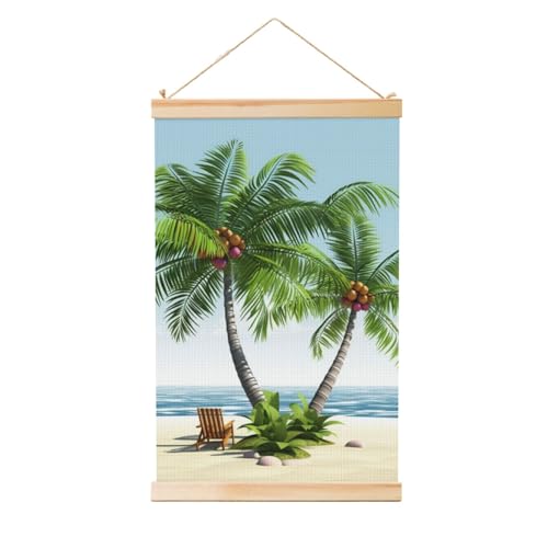 Impression sur toile palmier tropical de qualité supérieure cadre bois