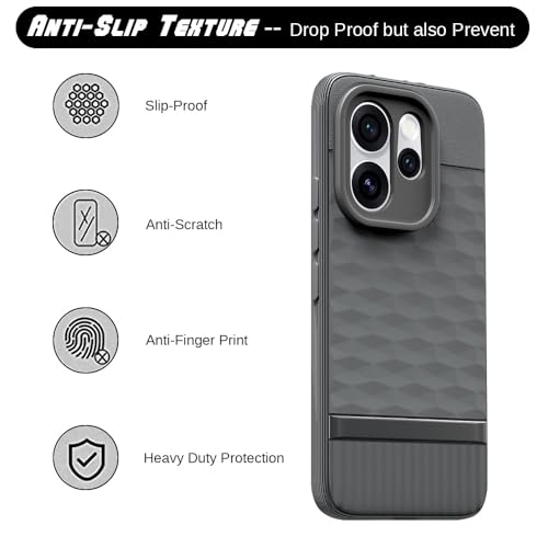 Image of Shockproof Case Compatible with Oppo Reno15 Pro 5G / 15 Pro Mini 5G | Full Camera Protection | TPU Flexible Back Cover for Oppo Reno15 Pro 5G / 15 Pro Mini 5G (Graphite Grey)
