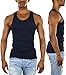 ToBeInStyle Men's Single A-Shirt Tank Top Undershirt- Navy - M