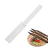 Herramienta para Compactar Carne - Molde Rectangular para Preparar Asados, Hamburguesas o Empanadas (Material Duradero, Color Blanco)