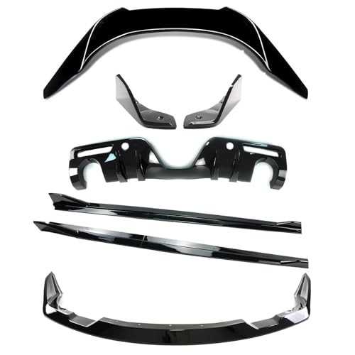 MUNALP Body Kit for Toyota Supra A90 A91 2020-2024,Front Lip,Rear Diffuser,Rear Splitter,Rear Spoiler,Side Skirt,Glossy Black Body Protection(Total 4 Pcs)