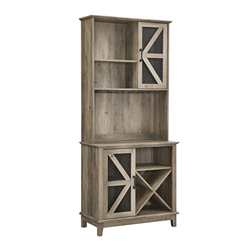Home Source Bar Cabinet and Coffee Station (Reclaimed Wood Finish)