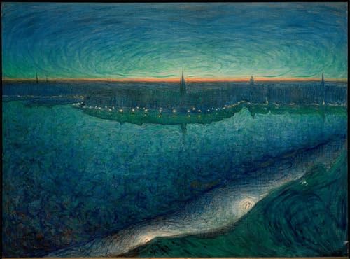 Tableau toile Aube sur le Riddarfjärd d'Eugène Jansson 60x90cm