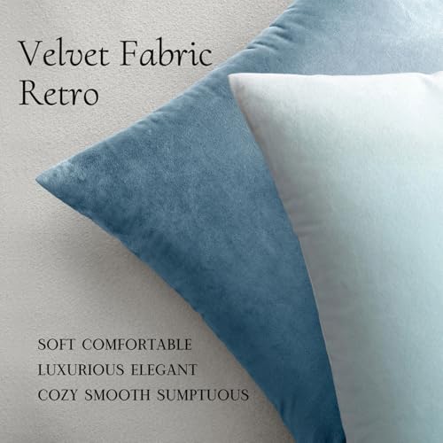 Image of MIULEE Pack of 2, Velvet Soft Soild Decorative Square Throw Pillow Covers Set Cushion Cases Pillowcases for Sofa Bedroom Car18 x 18 Inch 45 x 45 Cm