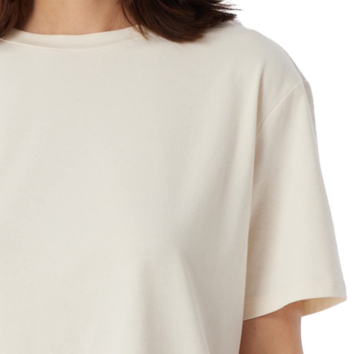 Schiesser Damen Schlafshirt Kurzarm Baumwolle - Mix + Relax Camiseta de Pijama Mujer