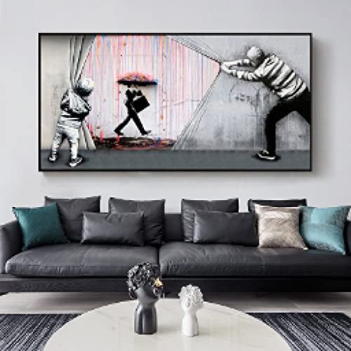 Peinture graffiti abstrait mur art pour un intérieur style loft