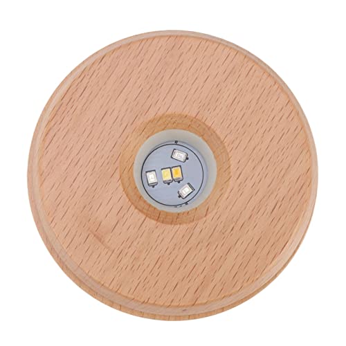 Base de arte 3D en madera con soporte giratorio y USB 8