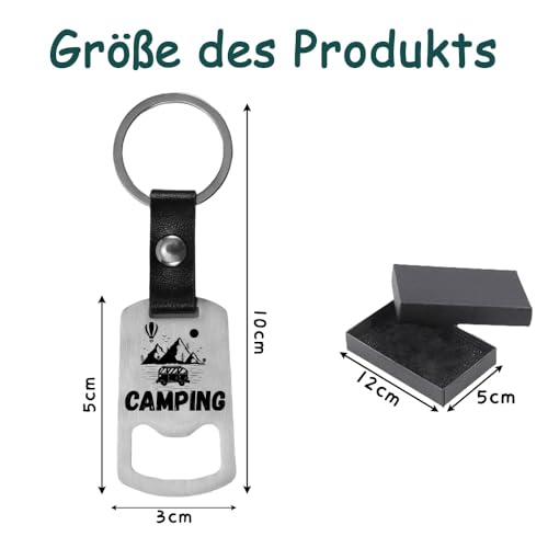 Camping Flaschenöffner Schlüsselanhänger-Camp Lustig Wohnmobil Geschenke Camping Zubehör Gadgets, Wohnwagen Zubehör,Wohnmobil Geschenke für Camp