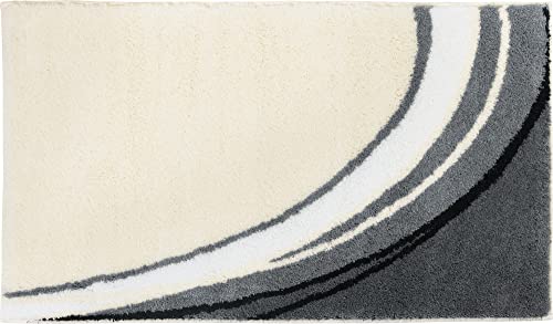 Erwin Müller Badematte Mykonos, Badteppich, Badvorleger rutschhemmend Natur Größe 70x120 cm - kuscheliger Hochflor, für Fußbodenheizung geeignet (weitere Farben, Größen)