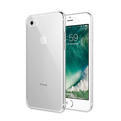 iPhone 8/ iPhone 7 Case, iClever IC-TC100 Soft TPU Ultra Slim & Light Protection Case Fit for Apple iPhone 8/ iPhone 7, with Shock-Absorption Bumper and Anti-Scratch Clear Back - Clear