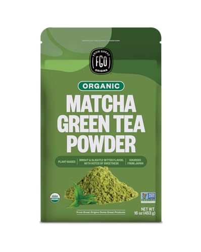 Organic matcha green tea powder, culinary grade, 16oz bag