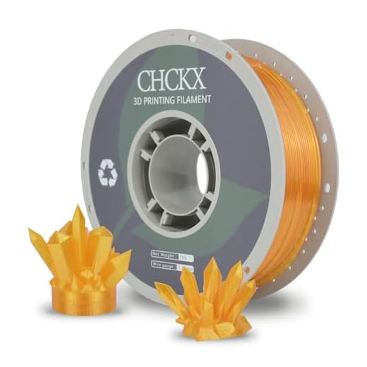 CHCKX PETG 3D Printer Filament, Dimensional Accuracy +/- 0.03 mm, 1kg Spool(2.2lbs), 1.75 mm Fit for Most 3D Printers，Flash Orange