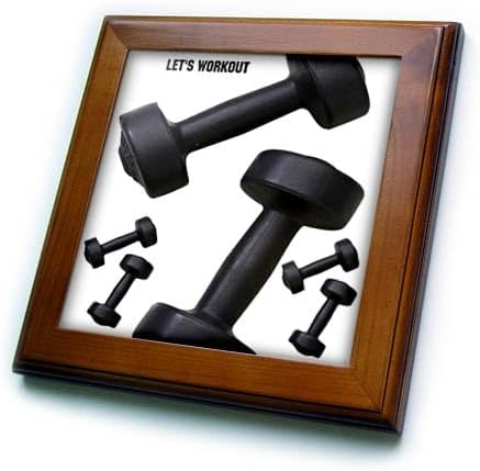 3dRose ft_22594_1 Exercise Framed Tile, 8 by 8-Inch