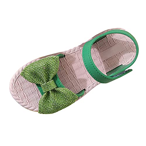 Kid Baby Girls Boys Child Shoes Summer Sandals Soft Rubber Sole Anti Slip Sandals Bowknot Cute (Green, 11 Little Child)