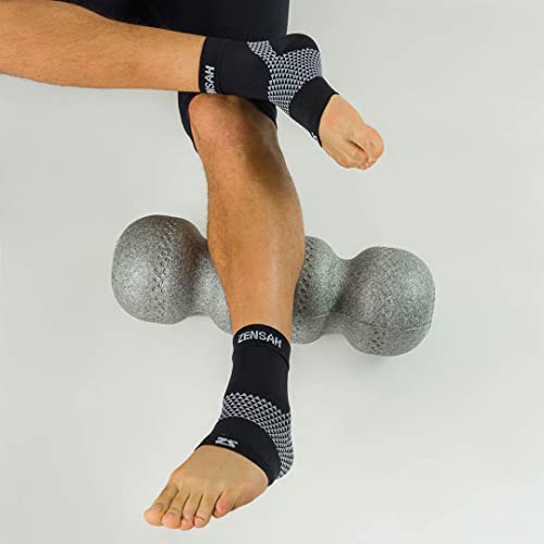 Zensah Plantar Fasciitis Ankle Sleeves, Medium, Black #TOP1