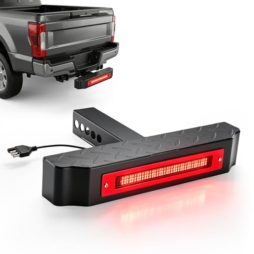 Tow Hitch Step with 2 Inch Receiver, Universal Rear Bumper