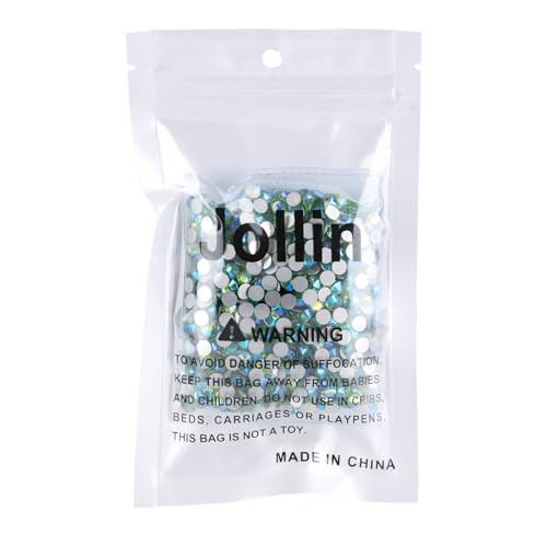 Image of Jollin Crystal Flatback Rhinestones for Crafts 4.8mm SS20, Light Green AB | Glue Fix, 1440pcs Glass Rhinestones Gems for Bedazzling, Clothes, Tumblers, Nails, Shoes, Bags, Caps & Accessories Decoration