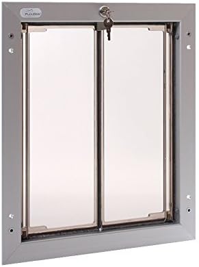 PlexiDor Aluminum Dog Door for Door Mounting - Energy Efficient Weatherproof Performance Pet Door with Lock and Security Panel for Dogs…