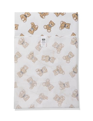 Image of Little Treasure Hudson Baby Cotton Poly Flannel Receiving Blankets Multipack, Blue Gentleman Bear, 30x30 inches