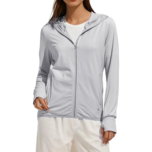 Sudadera con capucha for proteccion solar ropa deportiva transpirable gris 3XL ligera