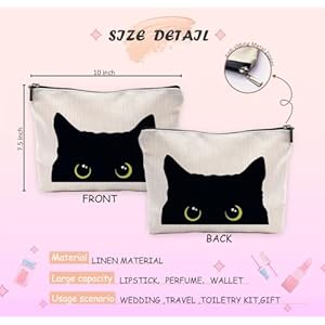 Blackcatmakeupbagkittycosmeticbagsforwomencatloversgiftscatmomgiftssmallmakeupbagforpurse Urban Country Home Decor Black cat makeup bag kitty cosmetic bags for women cat lovers gifts cat mom gifts small makeup bag for purse urban country home decor