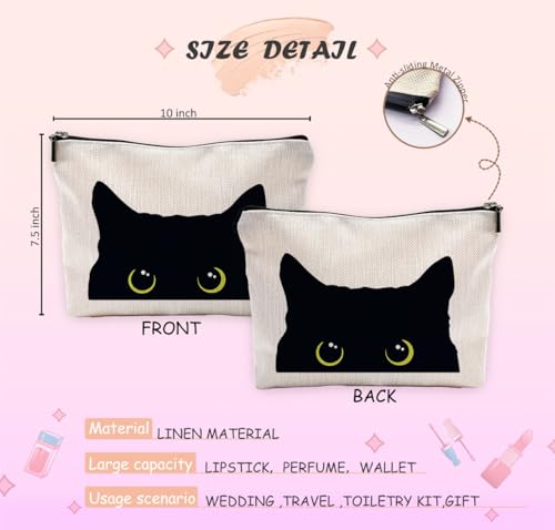 Blackcatmakeupbagkittycosmeticbagsforwomencatloversgiftscatmomgiftssmallmakeupbagforpurse Urban Country Home Decor Black cat makeup bag kitty cosmetic bags for women cat lovers gifts cat mom gifts small makeup bag for purse urban country home decor